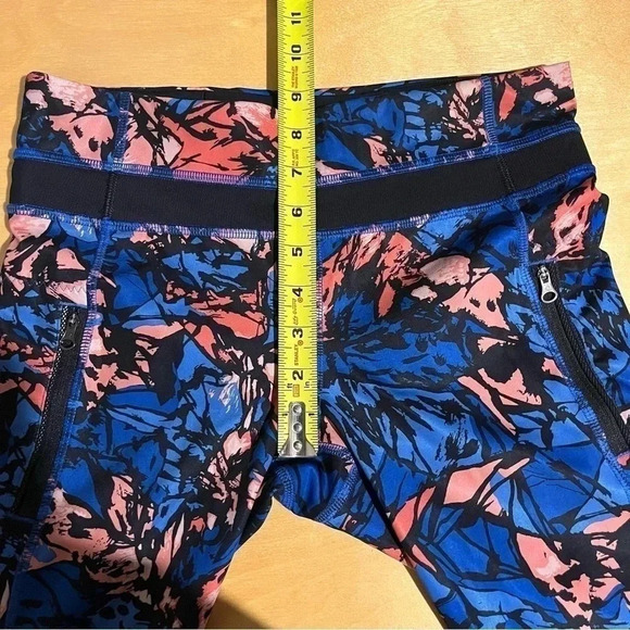 Lululemon Inspire Tight II Paint Storm Harbor Blue Multicolor Size 6 - Picture 11 of 13